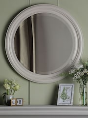 Laura Ashley White Tate Wooden Mirror - Image 1 of 3