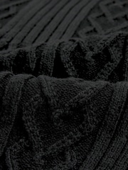 Black Knit Heart Patchwork Tank Top - Image 3 of 3