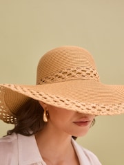 Natural Floppy Summer Hat - Image 5 of 6