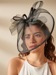 Черный - Крупная повязка на голову Fascinator - Image 1 of 2