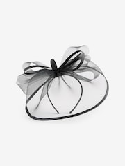 Черный - Крупная повязка на голову Fascinator - Image 2 of 2