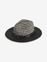 Black Panama Hat With Chain - Image 5 of 5