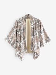 Silver Sequin Jacket Cover-Up - Image 5 of 6