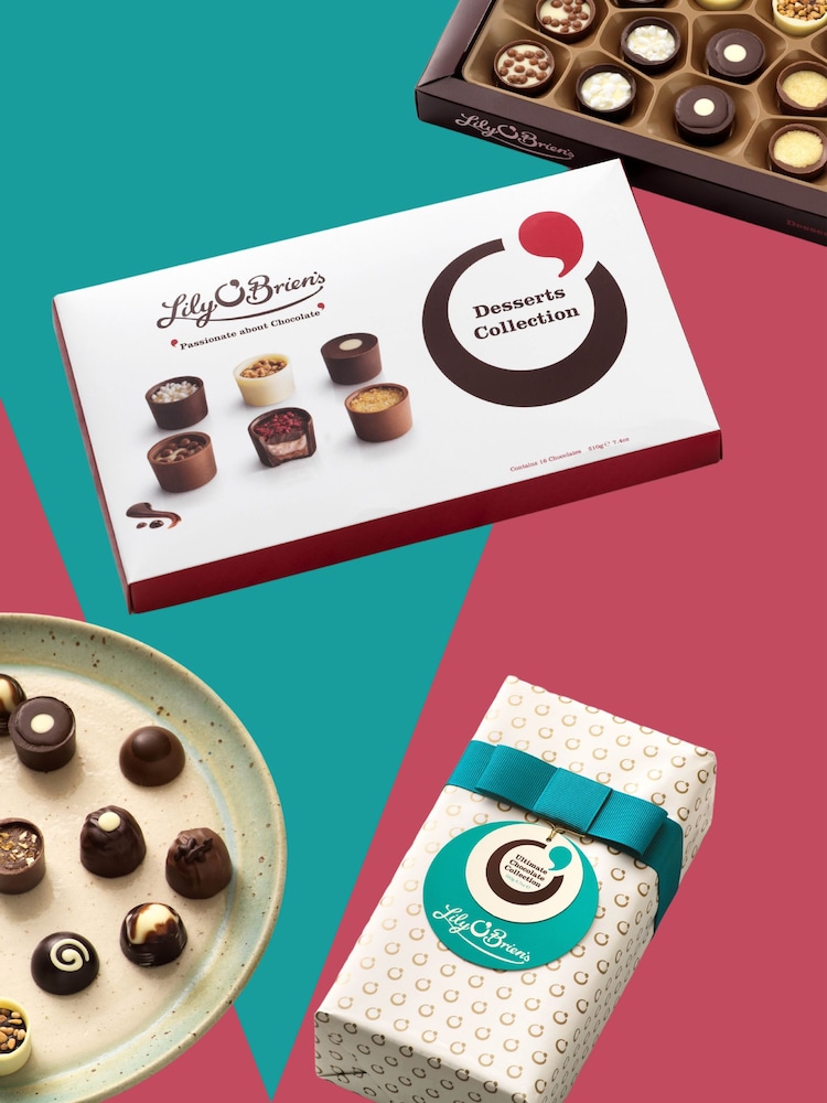 Lily O'Brien's Desserts Collection 210g and Ultimate Chocolate Collection Gift Wrapped 190g Bundle - Image 1 of 3