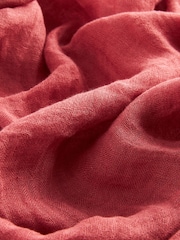 Pink 100% Linen Lightweight Scarf - Image 5 of 6