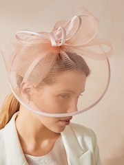 Розовый - Крупная повязка на голову Fascinator - Image 1 of 3