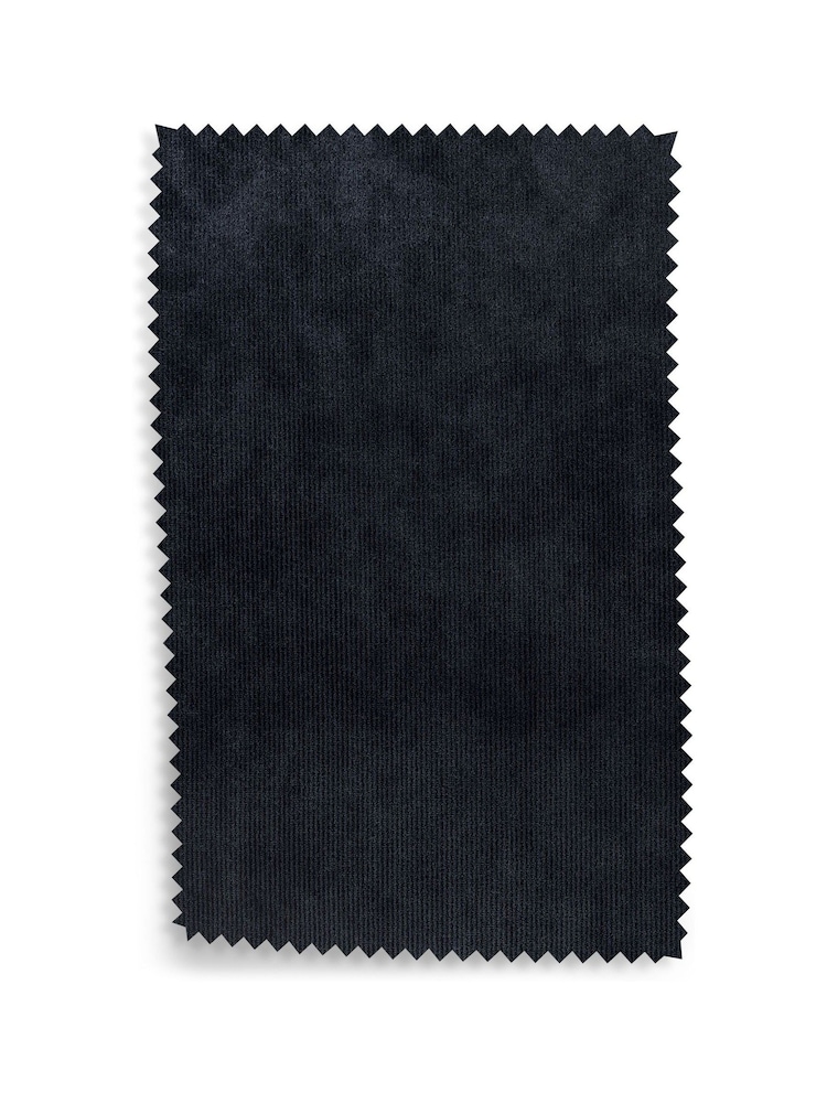 Rockett St George Midnight Navy Luxe Kneedlecord Velvet Upholstery Swatch - Image 1 of 1