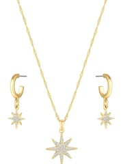Lipsy Jewellery Gold Tone Celestial Y Drop Necklace And Earrings Set - Image 2 of 4