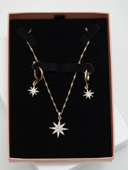 Lipsy Jewellery Gold Tone Celestial Y Drop Necklace And Earrings Set - Image 4 of 4
