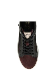 Lotus Black Leather Casual Zip-Up Trainers - Image 4 of 4