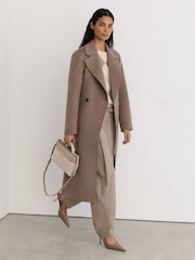 Reiss Neutral Ines Leather and Woven Vanity Crossbody Bag - Image 4 of 7
