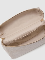 Reiss Neutral Ines Leather and Woven Vanity Crossbody Bag - Image 5 of 7