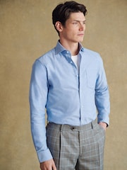 Barbour® Blue Cotton Oxford 100% Cotton Shirt - Image 1 of 9