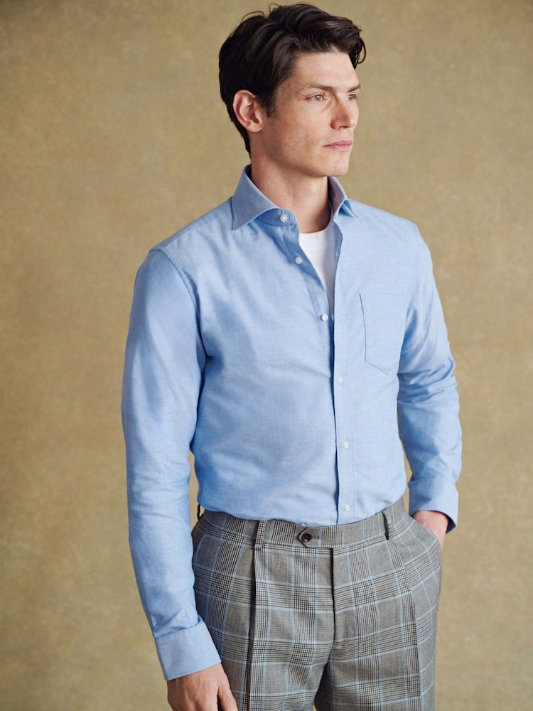 Barbour® Blue Cotton Oxford 100% Cotton Shirt - Image 1 of 9