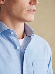 Barbour® Blue Cotton Oxford 100% Cotton Shirt - Image 5 of 9