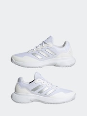 adidas White Gamecourt 2.0 Tennis Trainers - Image 5 of 9