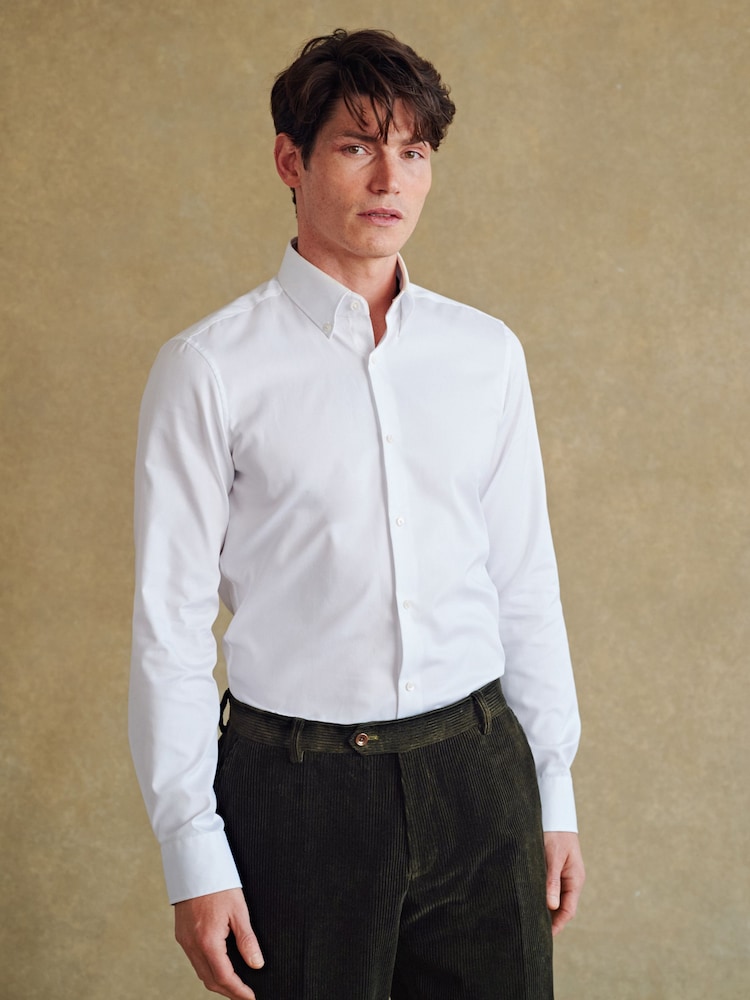 Barbour® White Cotton Oxford 100% Cotton Shirt - Image 1 of 9
