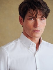Barbour® White Cotton Oxford 100% Cotton Shirt - Image 4 of 9
