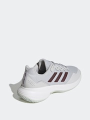 adidas Grey Gamecourt 2.0 Tennis Trainers - Image 2 of 8