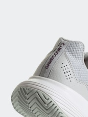 adidas Grey Gamecourt 2.0 Tennis Trainers - Image 7 of 8