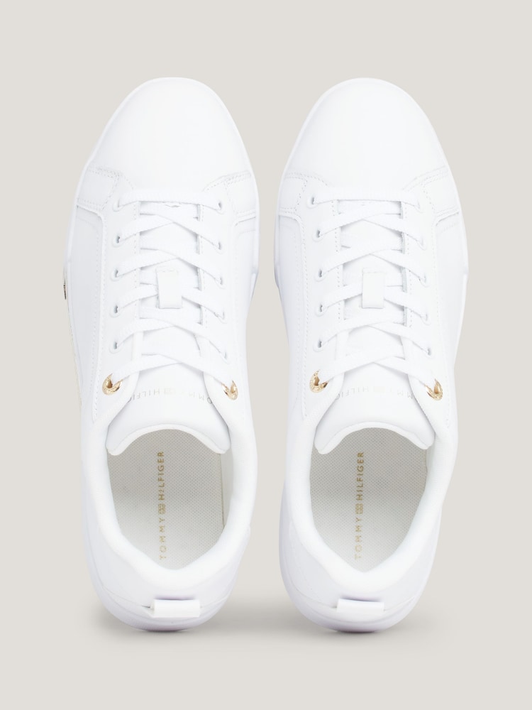 Tommy Hilfiger White Chique Court Trainers - Image 4 of 7