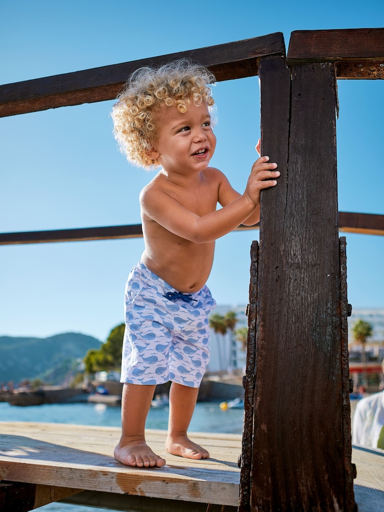 JoJo Maman Bébé Blue Swim Shorts - Image 1 of 7