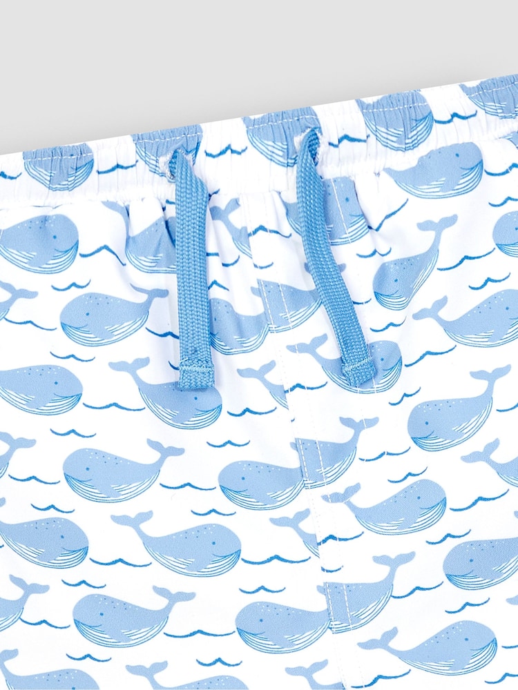 JoJo Maman Bébé Blue Swim Shorts - Image 6 of 7