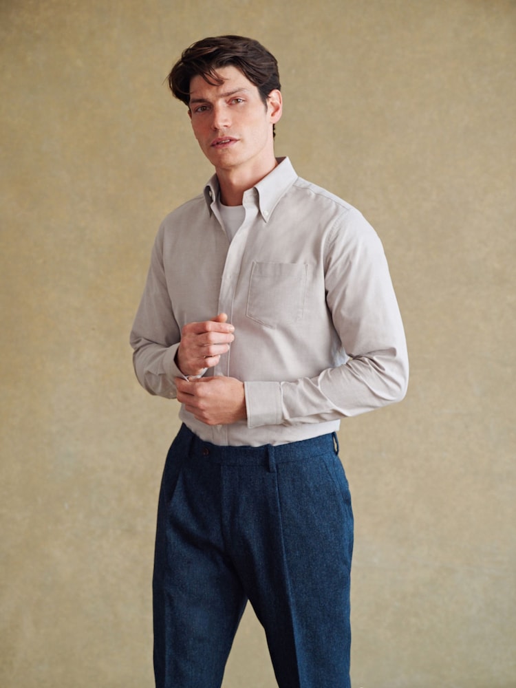 Barbour® Neutral Cotton Oxford 100% Cotton Shirt - Image 1 of 10 Barbour® Neutral Cotton Oxford 100% Cotton Shirt - Image 1 of 10