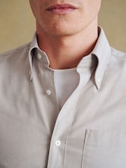 Barbour® Neutral Cotton Oxford 100% Cotton Shirt - Image 5 of 10