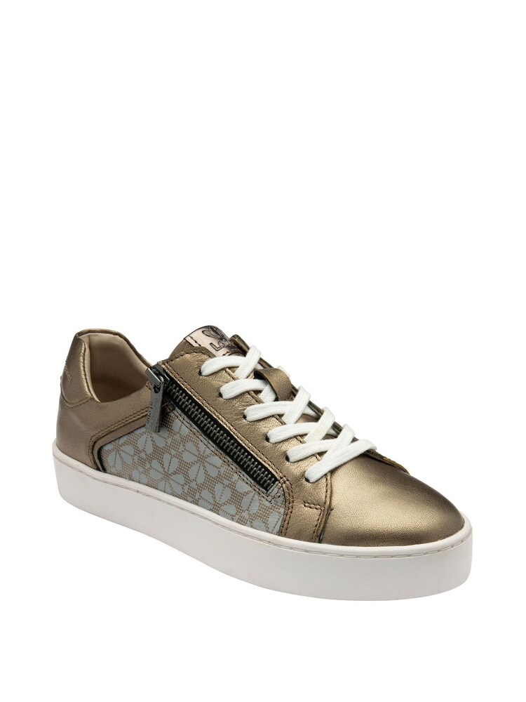 Lotus Metallic Leather Casual Zip-Up Trainers - Image 1 of 4