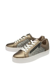 Lotus Metallic Leather Casual Zip-Up Trainers - Image 2 of 4