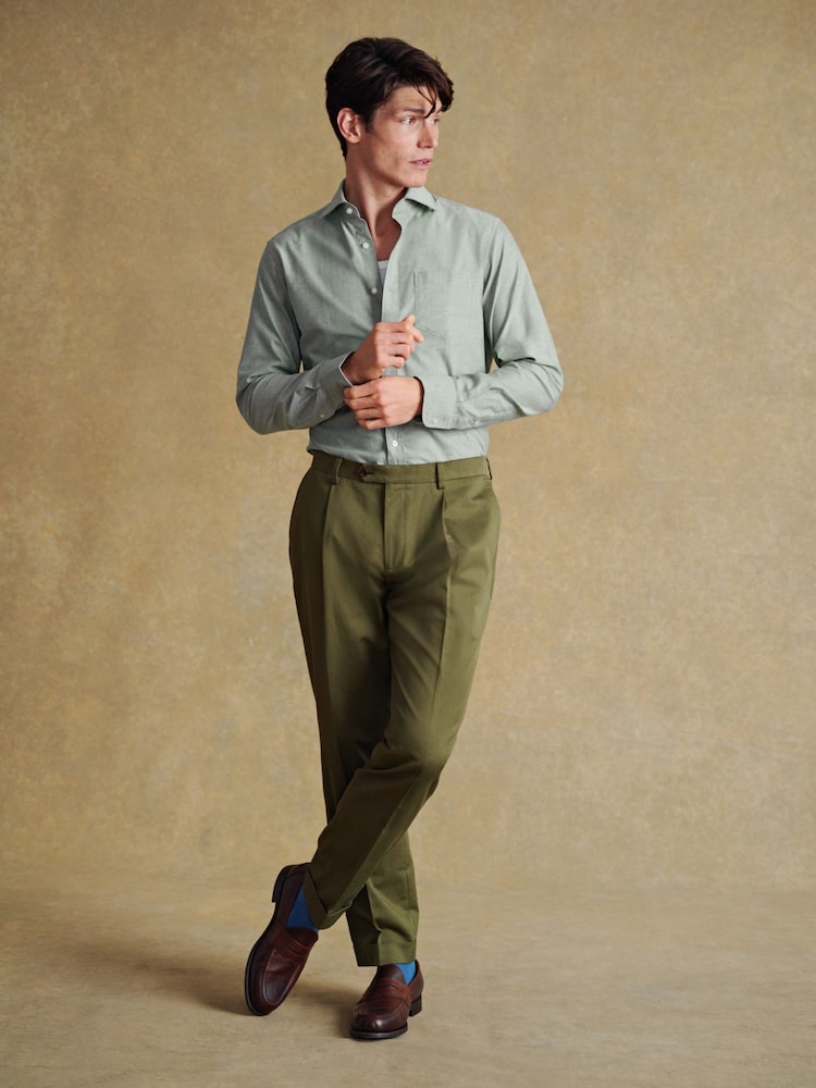 Barbour® Green Cotton Oxford 100% Cotton Shirt - Image 2 of 8