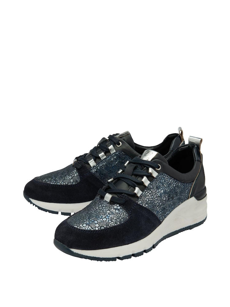 modra - Športni copati za vsak dan z zadrgo Lotus Leather - Slika 2 iz 4