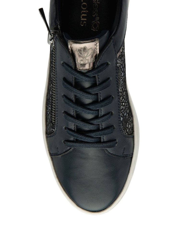 modra - Športni copati za vsak dan z zadrgo Lotus Leather - Slika 4 iz 4