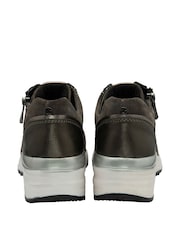 Lotus Grey Leather Casual Zip-Up Trainers - Image 3 of 4