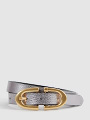 Reiss Silver Bailey Horseshoe Belt - Image 1 of 5