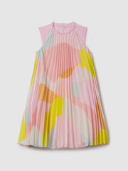 Reiss Multi Pixie 13-14 yrs Pleated Ruffle Dress - Image 2 of 7