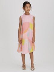 Reiss Multi Pixie 13-14 yrs Pleated Ruffle Dress - Image 3 of 7