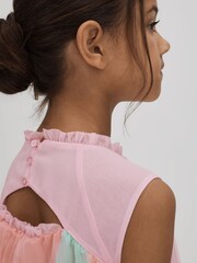 Reiss Multi Pixie 13-14 yrs Pleated Ruffle Dress - Image 4 of 7