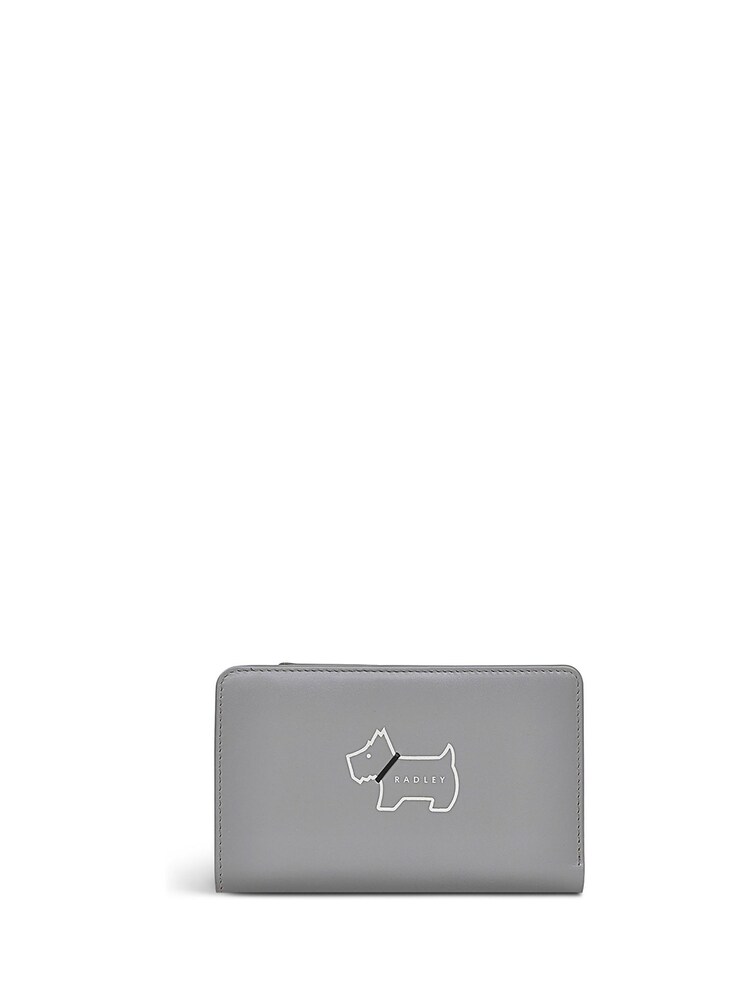 Radley London Grey Heritage Dog Outline Medium Bifold Purse - Image 1 of 4