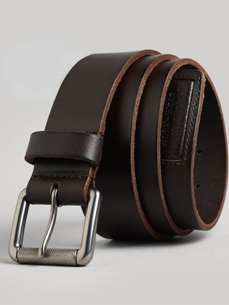 Superdry Brown Badgeman Belt - Image 1 of 3