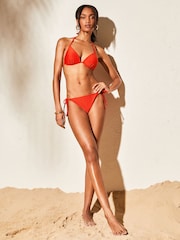 Lipsy Red Tie Side Bikini Bottoms - Image 3 of 4