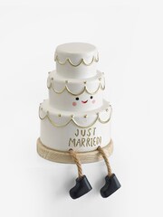 White Cake Wedding Ornament - Image 2 of 3