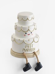White Cake Wedding Ornament - Image 3 of 3