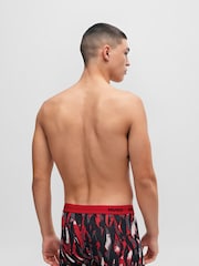 HUGO Red Stretch Cotton Boxer Briefs with Logo Waistbands 3 Pack - Image 5 of 7