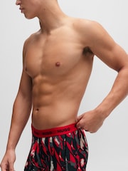 HUGO Red Stretch Cotton Boxer Briefs with Logo Waistbands 3 Pack - Image 6 of 7
