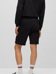 HUGO Black Tape Logo Terry 100% Cotton Jersey Shorts - Image 3 of 5