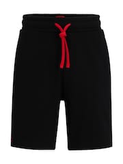 HUGO Black Tape Logo Terry 100% Cotton Jersey Shorts - Image 5 of 5