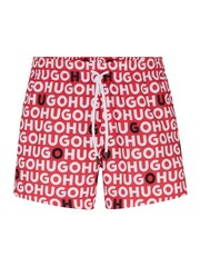 HUGO Red Recycled-Material Swim Shorts With Logo Print - Image 4 of 4