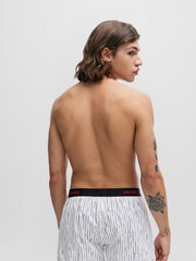 HUGO Green Cotton Boxers Shorts With Logo Waistbands 3 Pack - Image 3 of 6